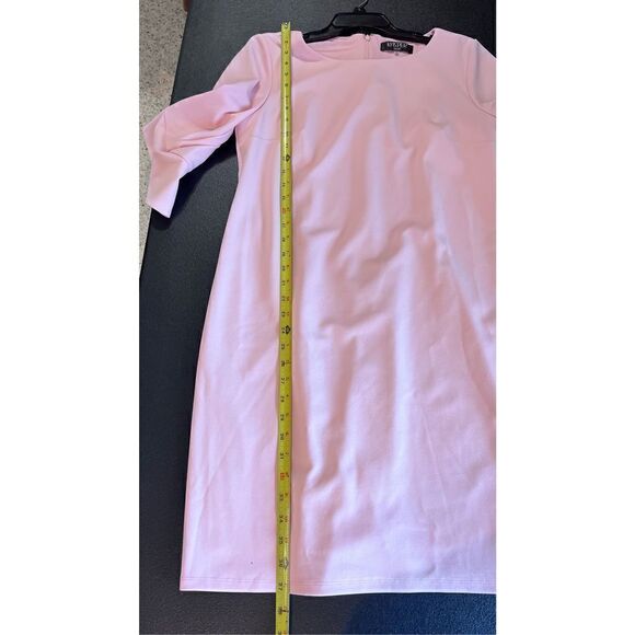 Kasper Women's Ruffle Sleeve Lined Sheath Dress Salmon Pink Size 10 NWT P1-120 - Picture 9 of 11